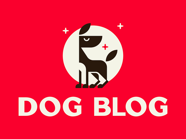 Minimalist dog logo