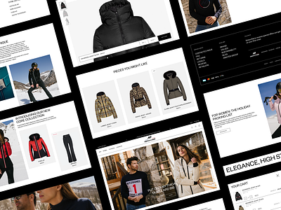 Henri Duvillard Website centra ecommerce fashion graphic design layout lifestyle mountain outdoor ski ui ux web web design website