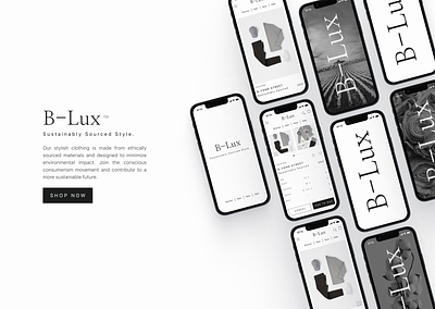B-Lux: Sustainably Sourced Style. b-lux fashion sustainable ui