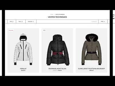 Henri Duvillard - Listing product centra design ecommerce fashion graphic design layout listing outdoor product list ski ui ux web web design website
