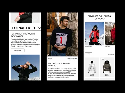 Henri Duvillard mobile design ecommerce fashion graphic design layout mobile outdoor ski ui ux web web design website