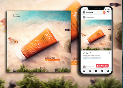 Social Media Ads Design - Avene sunblock