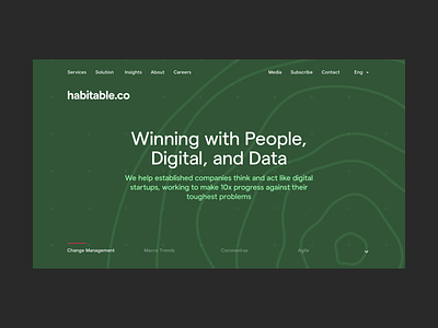 Habitable Website agency animation clean design desktop graphic design green interaction minimal motion ui user interface web web design website
