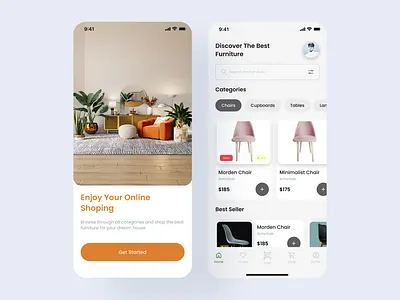 Furniture App Design app design f furniture app design graphic design ui ui design ux