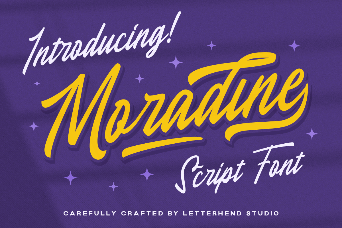 Moradine - Script Font freebies lettering