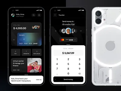 Finance Management Mobile App bank bank card banking app branding design e wallet finance finances fintech graphic card illustrations minimal mobile mobile design trending ui uidesign ux wallet
