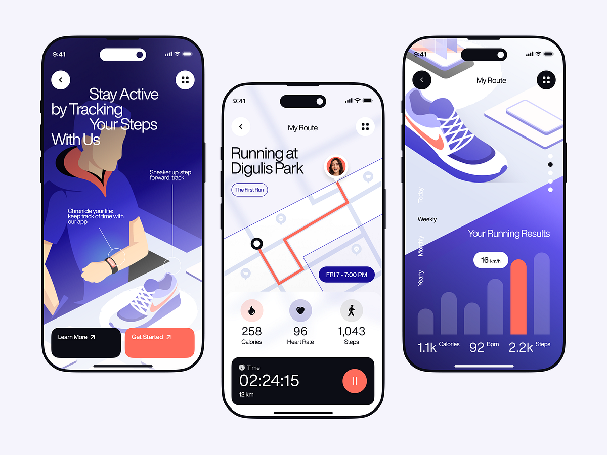 Activity Tracking Running Mobile App Concept by Lay on Dribbble