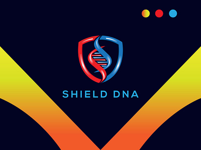 Shield DNA Modern logo deisgn app branding design dna logo flat graphic design illustration logo shield shield dna logo ui ux vector