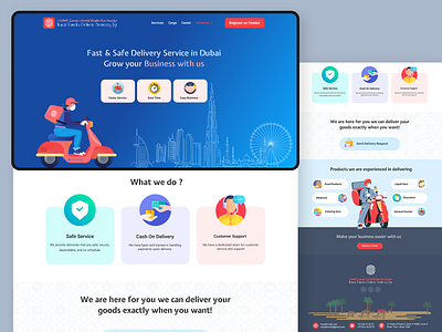 Web Design for Delivery Company in Dubai (UAE) branding illustration ui ui design ux design web design