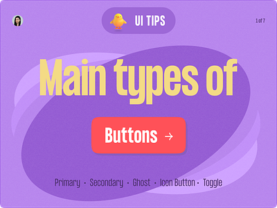 UI Tips – Main types of Buttons buttons design tips elena sinianskaya gotoinc gotoinc team graphic design presentation tips tips for beginners types of buttons ui ui tips ui ux webdesign