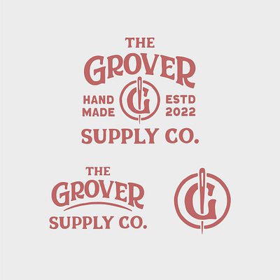 The Grover Supply Co. branding customdesign design handdrawn lettering logo logotype sewing typography vintage