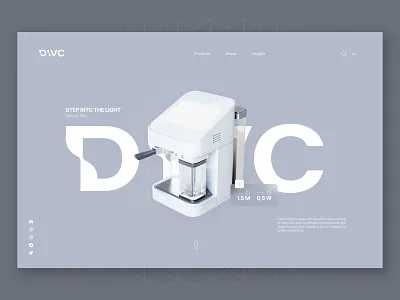 Minimalist coffee machine website 3d app coffee design illustration machine minimal ui uiux ux web website white pallete