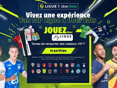Uber Eats Landing Ligue 1 Web Site Design design graphic design icon ui ux webdesign