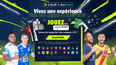 Uber Eats Landing Ligue 1 Web Site Design design graphic design icon ui ux webdesign