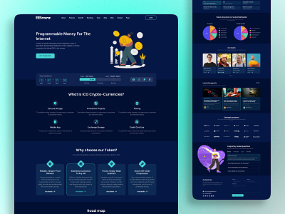 ICOLAND ICO Website Landing Page 3d bbrainz blockchain branding crypto cryptocurrency defi design ico icoland illustration landing page marketplace technology ui web design web3