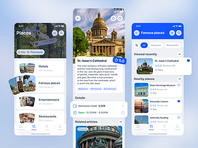 Travel App For The Country app attractions design guide ios journey mobil app travel app ui ux
