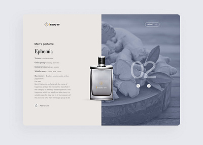 perfume website graphic design ui