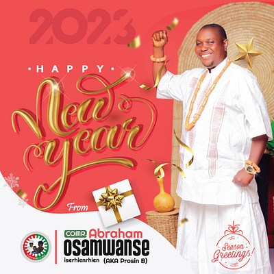 Happy New Year banner comrade design downsign graphic design happy new year new year political sam omo