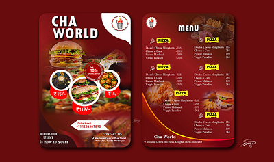 Menu Book design (Sample) branding cafe design flyer graphic design illustration menu book mockup typography vector