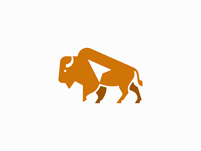 Click Bison Logo animal bison branding buffalo click design emblem geometric icon illustration logo mark nature negative space network outdoors premium software strong vector