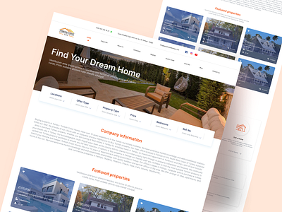 Property Website Concept design landing page design minimal professional property redesign redesign landing page ui website