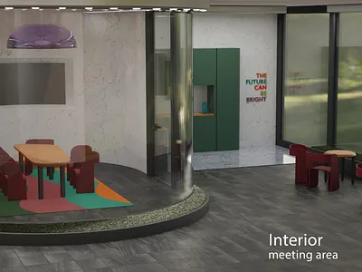 Office Interior 3d 3d modeling blender coffe corner cycles furniture interior design meeting area meeting room office office interior plants decor render vinyl