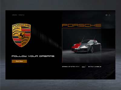 Concept of Car, Porsche 3d app app design brand branding car concept desctop design graphic design hiro illustration landing logo mobile motion porsche travel ui website