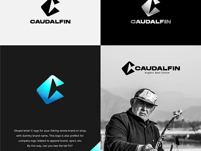 Letter C Tail Fin Logo brand identity branding design graphic design logo monogram vector