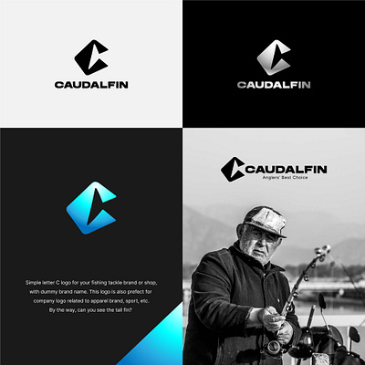 Letter C Tail Fin Logo brand identity branding design graphic design logo monogram vector