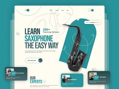 saxophone landing page best landing page design best web design branding creative globaluiuxagency graphic design homepage interface landing page design landingpage layout modern modern layout saxophone ui ui design ux design web design web page website design