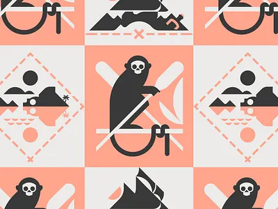 Monkey Pirate animal branding design flat graphic illustration illustrator logo minimal monkey pirate vector