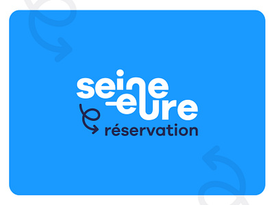 SE Réservation - Logo Design arrow blue brand branding design flat graphic design graphisme identity letter logo logo mark mark sans serif simple smart design type typography ui work