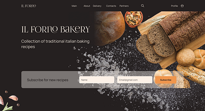 Bakery web site design figma landing ui web
