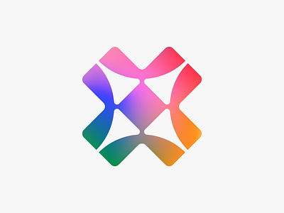X for #36daysoftype branding collab connection digital futuristic gradient group hub icon invest logo mark monogram team togetherness toghether web3 x