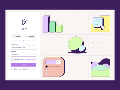 Login Screen charts data graphic data illustration graph illustration graphs input fields interface line art login login interface login screen login screen illustration onboarding screen sign in sign up ui user interface ux welcome screen