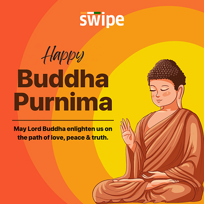 Happy Buddha Purnima! 3d animation billing branding buddha buddha purnima buddha purnima 2023 buddhism design festival post graphic design illustration indian festivals invoicing logo motion graphics swipe ui