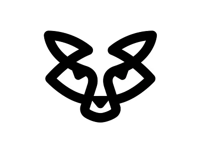 minimal fox - fun brand design fox letter logo minimal monogram