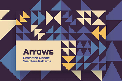 Retro Arrows Seamless Patterns abstract background branding design geometric graphic design illustration landing landing page mosaic pattern seamless shape tracery triangle triangles wallpaper website