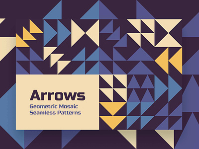 Retro Arrows Seamless Patterns abstract background branding design geometric graphic design illustration landing landing page mosaic pattern seamless shape tracery triangle triangles wallpaper website