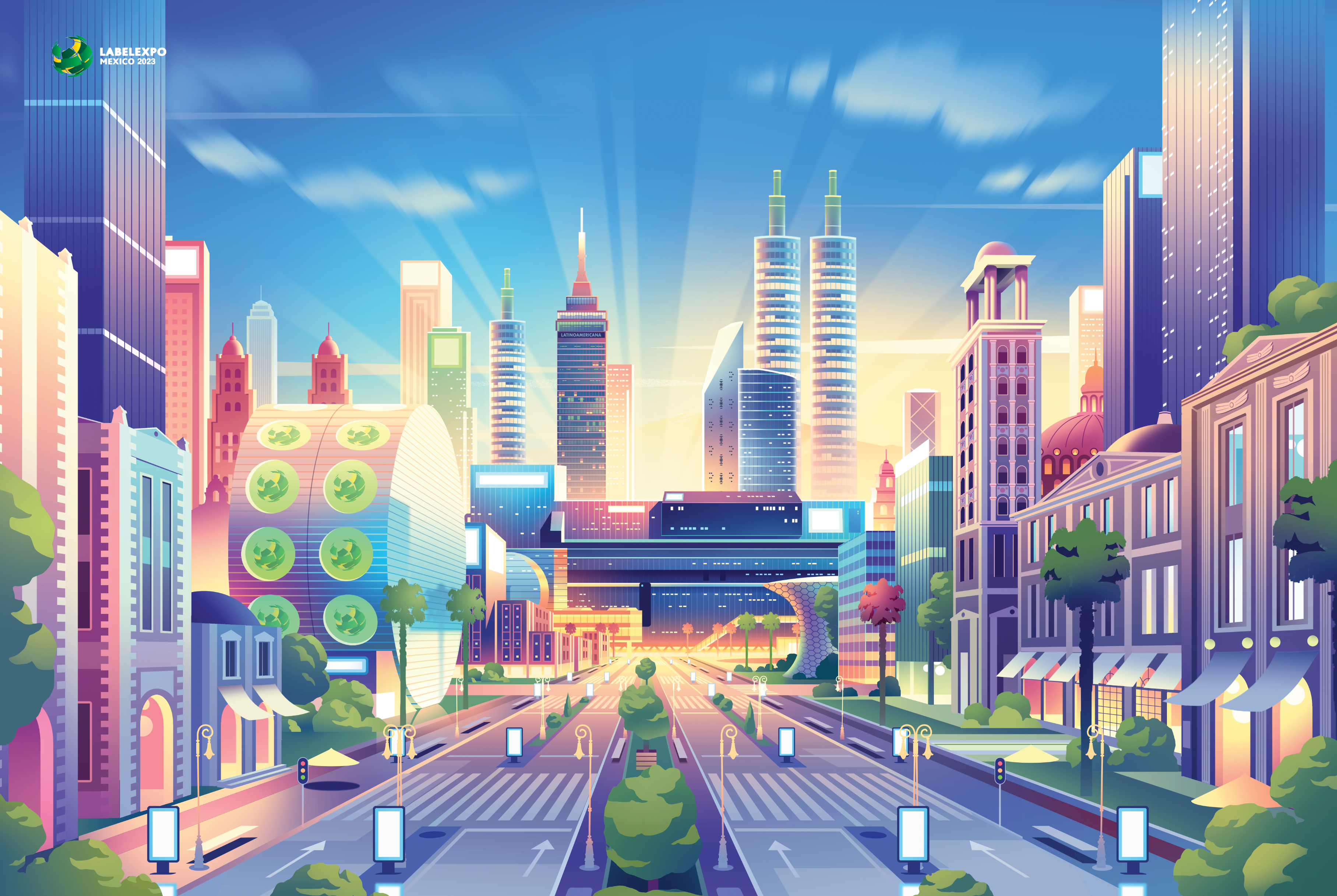 Label expo - Mexico city brand city design event graphic identity illustration label light mexico print salon