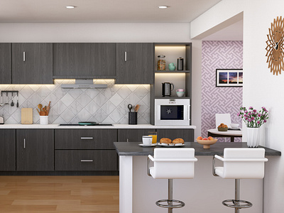 Kitchen 3d 3d modeling 3ds max architectural visualization archviz interior interior design kitchen
