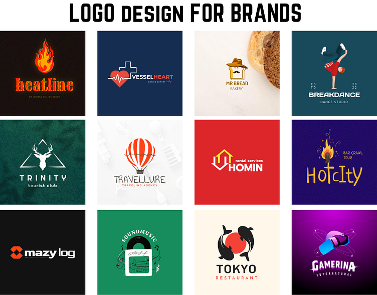 Logo Design For brands by Hamza Khan on Dribbble
