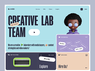 Crelab Website design interface product service startup ui ux web website