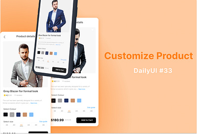 Customize Product #DailyUI #033 challenge customize dailyui design product ui ux