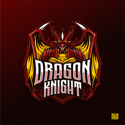 Dragon Esport Logo character dragon shield vector