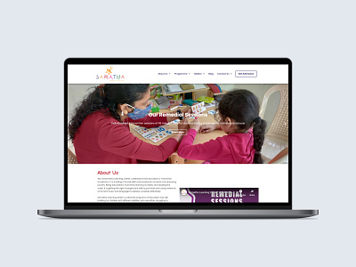 Samatha Learning Center - Website Design accessible brand center child codeappan design education learning lelmentor simpledesign ui ux uxui webdesign webdevelopments website websitedesign websitework wordpress