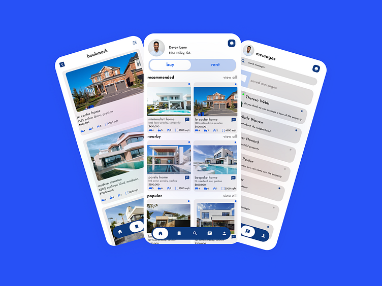 Houz Real Estate App by Jonathan on Dribbble