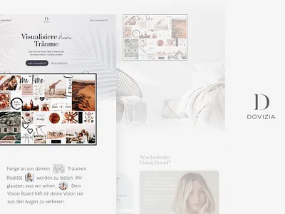 DOVIZIA Vision Board Website | Virtual Entity animation startup web design webflow