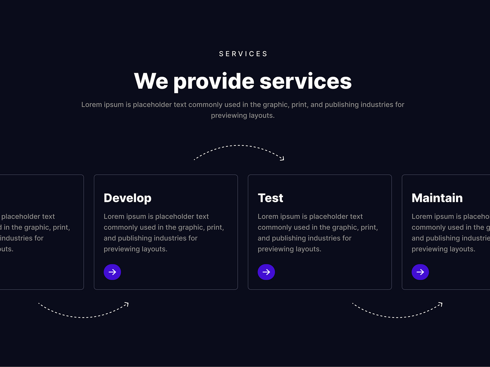 Service section ui by Nidhi Shah on Dribbble