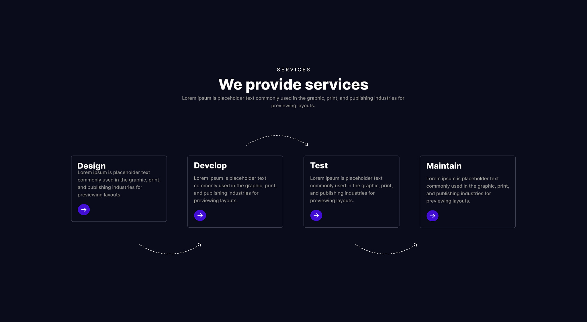 Service section ui by Nidhi Shah on Dribbble